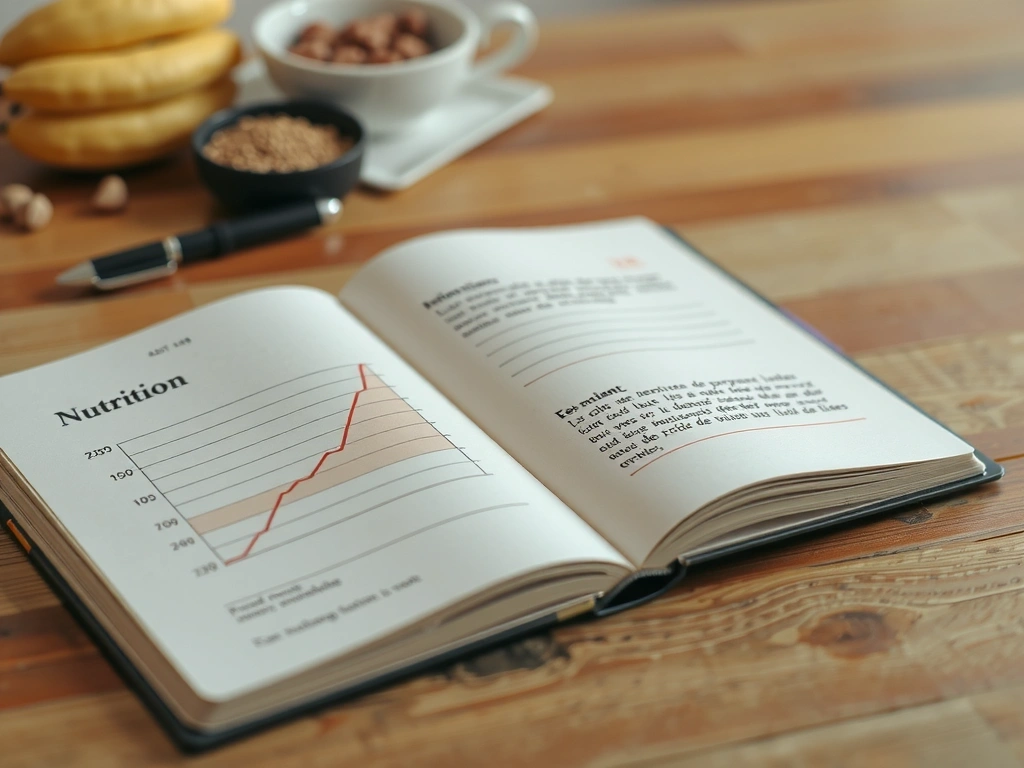 Carnet de suivi nutritionnel avec graphique
